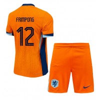 Echipament fotbal Olanda Jeremie Frimpong #12 Tricou Acasa European 2024 pentru copii maneca scurta (+ Pantaloni scurti)